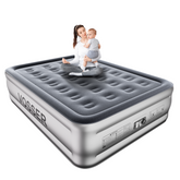 Air Mattress Full with Built in Pump,18’’Blow Up Mattress,Self Inflatable Mattress in 3 Mins,Portable Air Bed for Camping,Floor&Travel,Full Size Air Mattress for Adults 660LB Max,Silver
