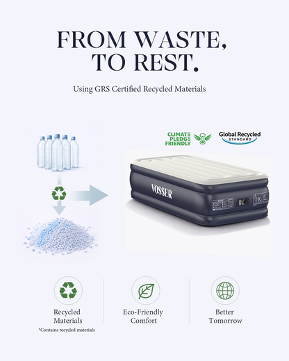VOSSER Twin XL Air Mattress with Built-in Pump,18" Raised,80" Long,500 lb