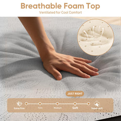 VOSSER Twin Air Mattress with Built-in Pump,18'' Foam Topper Blow Up Mattress,Luxury Inflatable Mattress 2 Mins Self-Inflation/Deflation - Breathable and Flatness-Free for Camping, Home & Guests